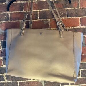 Tory Burch Beige Leather Tote